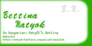 bettina matyok business card